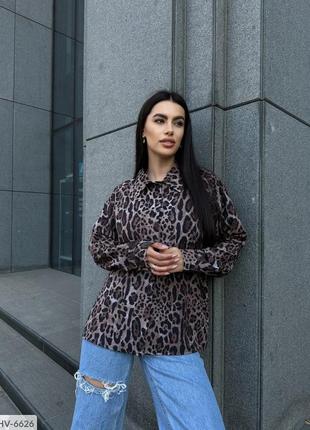 Рубашка женская леопардовая