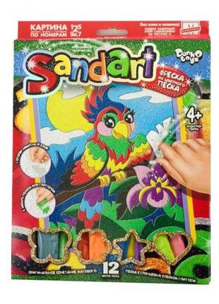 Набір для творчості "sandart" папуга sa-01-06