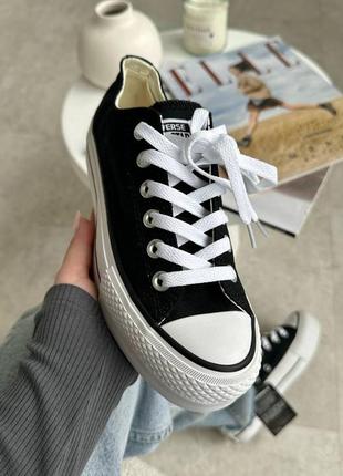 Converse all star platform black white