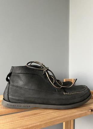 Черевики туфлі шкіряні sperry чорні