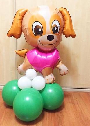 Фольгированный шар щенок "скай" (flexmetal)  18292 фото