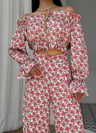 Костюм женский летний штапель