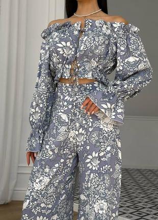 Костюм женский летний штапель