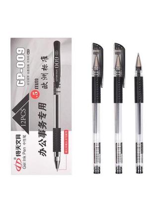 Ручка черная гелевая color-it dt-009 упаковка 12 шт