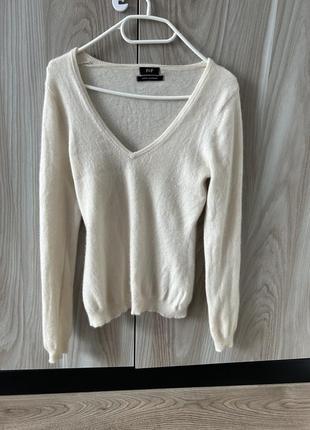 Cashmere люксовый белый джемпер пуловер кашемир 38