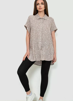 Рубашка женская штапель, цвет мокко, 102r5230-1
