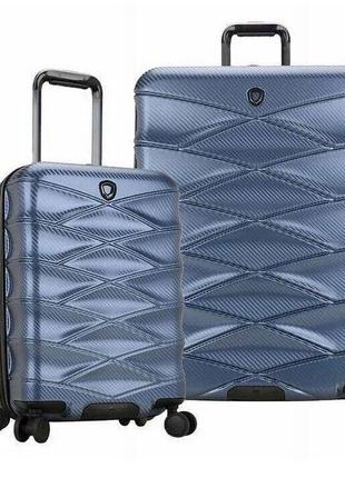 Набір віліз traveller's choice granville ii з 2 предметів (валіза +ручна поклажа) синього кольору