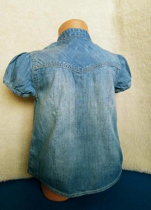 Джинсова блуза футболка h&m на 7-8 років6 фото