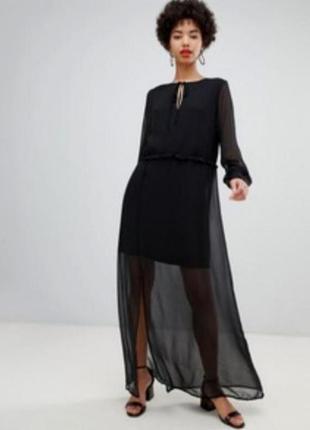 Чорна легка сукня