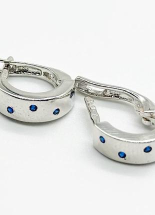 Серебряные серьги с фианитами