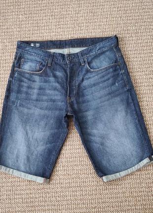 G-star raw 3301 shorts шорты джинсовые оригинал (w34 - l)