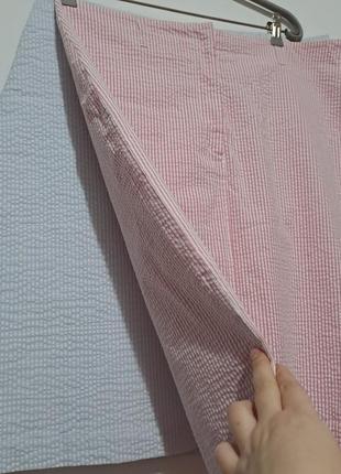 Котон стрейч большой размер (талия 92) юбка миди натуральная котоновая батал