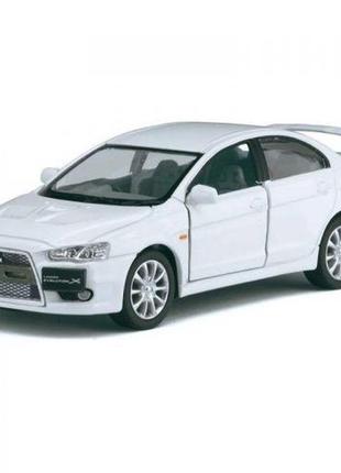 Машинка kinsmart "mitsubishi lancer evolution x" (біла)