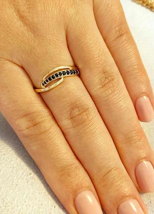 Позолочене кільце р.18, колечко, позолочена каблучка, позолота