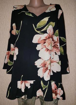 Красивая женская кофта, блузка цветочный принт bonmarche