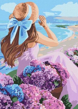 Картина за номерами "квітне узбережжя" ©kira corporal ідейка kho4975 40х50 см