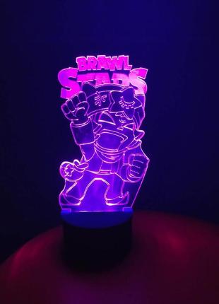 3d-світильник сенді, sandy, бравел старс, 3д-нічник, кілька підсвічувань (на батарейці)