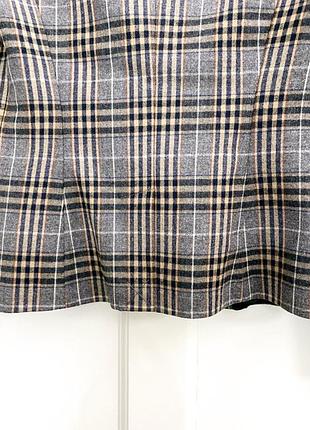 Шерстяной жакет пиджак united colors of benetton италия в клетку серый люкс бренд