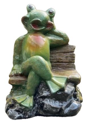 Садова фігура жаба паркова 19 см (кераміка)