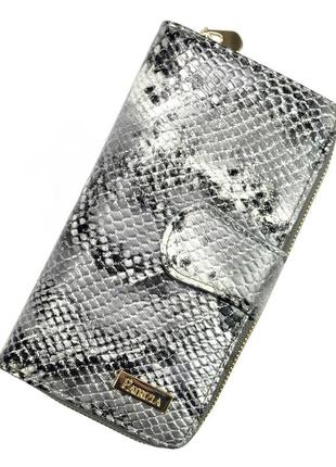 Жіночий шкіряний гаманець patrizia snr-116 rfid сірий -