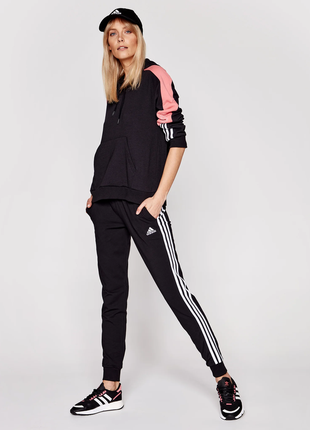 Спортивные флисовые брюки adidas 3-stripes slim fit adidas