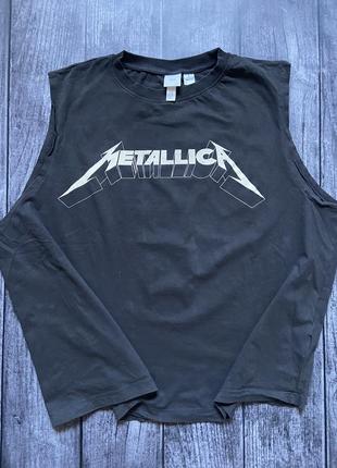 Майка  мерч metallica великого розміру,