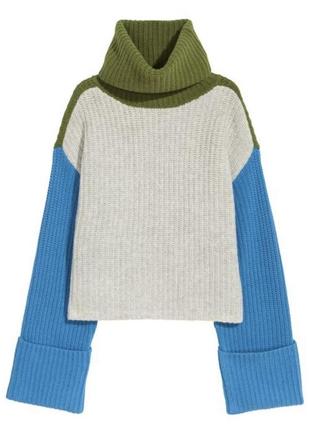 Широкий об’ємний светр з коміром та широкими рукавами h&m