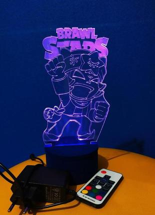 3d-світильник сенді, sandy, бравел старс, 3д-нічник, кілька підсвічувань (на пульті)5 фото