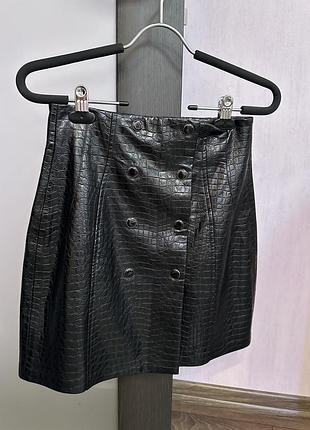 Шкіряна спідниця zara