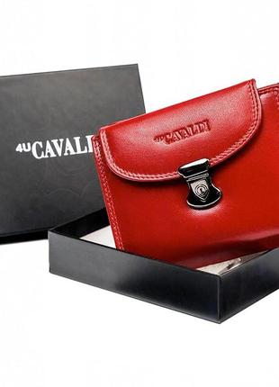 Жіночий шкіряний гаманець cavaldi rd-19-gcl червоний -