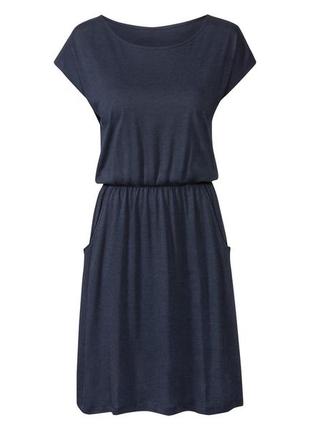 Плаття на резинці з кишенями для жінки esmara lidl 371627 s темно-синій