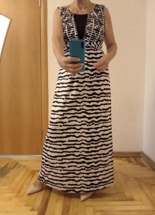 Хорошенькое трикотажное платье в пол, размер 14