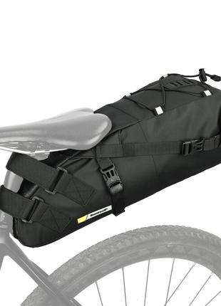 Велосипедная телескопическая сумка подседельная rhinowalk rk5110bk черный