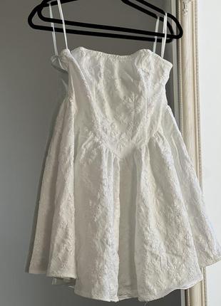 Белоснежное платье shein5 фото