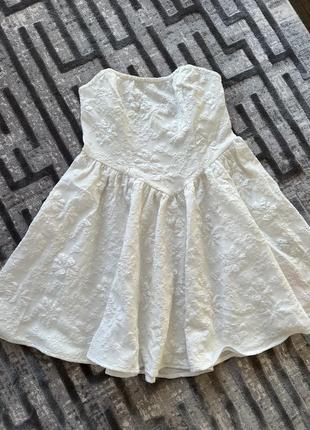 Белоснежное платье shein6 фото