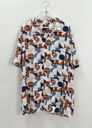 Вискозная гавайка jacamo с узорами летняя рубашка