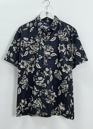 Superdry плотная оверсайз гавайка с цветами супердрай летняя рубашка