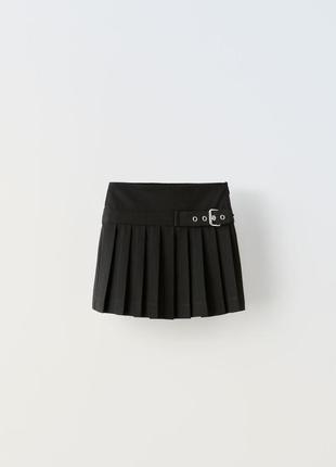 Школьная юбка для девочки 11-12 лет zara испания размер 152 черная