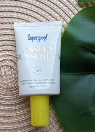 Легкий солнцезащитный крем для лица supergoop! unseen sunscreen spf 40