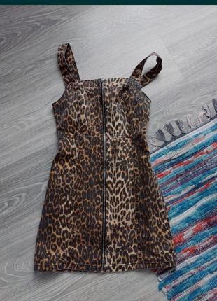 Леопардовый сарафан, платье