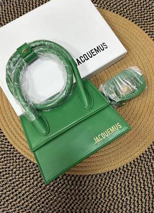 Женская сумка зеленая jacquemus le chiquito green