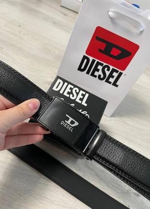 Ремень автомат 3,5см из эко кожи набор + бокс, ремень мужской в стиле diesel дизель, брючный ремень в брюки 3,5см искусственная кожа