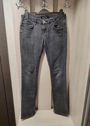Massimo dutti джинсы женские серые прямого кроя средняя посадка размер 28/м
