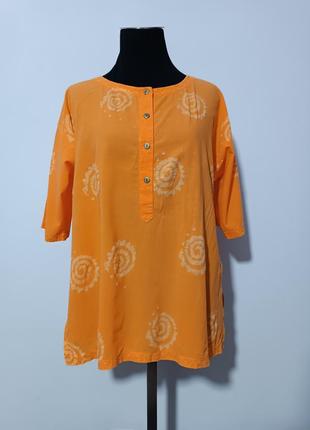 Блуза туника этностиль оранжевого цвета gudrun sjoden , s