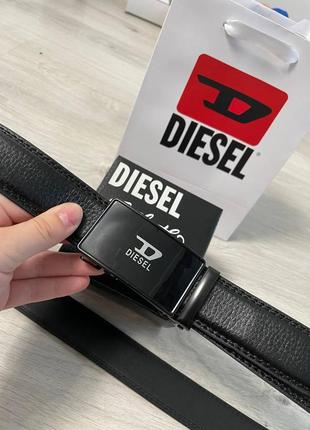 Ремень автомат 3,5см черный из эко кожи набор + бокс, ремень мужской пояс в стиле...