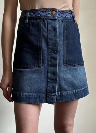 Tommy hilfiger s размер синяя джинсовая юбка юбка
