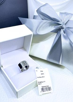 Серебряное кольцо широкое круглое массивное на фалангу стильное классическое минимализм серебро проба 925 новое с биркой