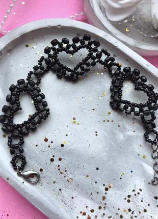 Браслет з бісеру "серця"