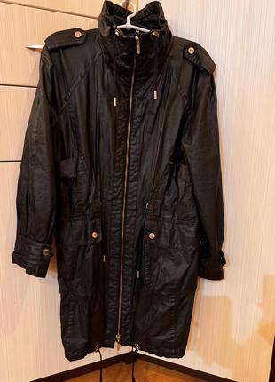Р. 48-50/l-xl куртка плащ женская чёрная демисезонная karen milllen