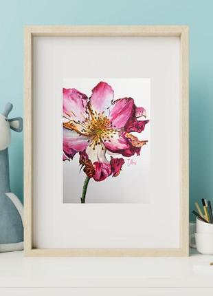 Картина аквареот 15х21 см цветок